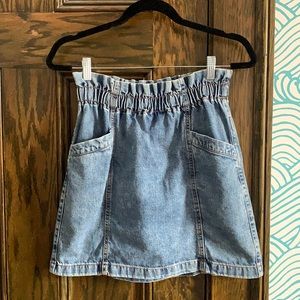 Paper bag Jean Skirt